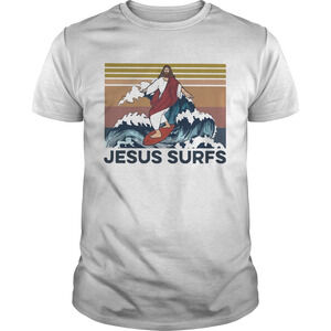 Jesus Surfs retro Shirt